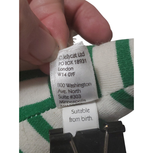 Little JellyCat Alligator Green White Stripes Crocodile 11" Baby Plush - Picture 8 of 12